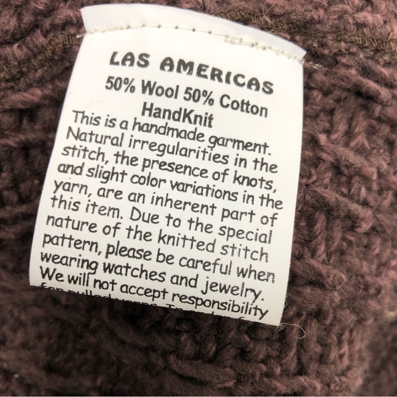 Las Americas Two Tone Brown Wool Blend Button Closure Blazer Suit Jacket Small - Picture 15 of 15